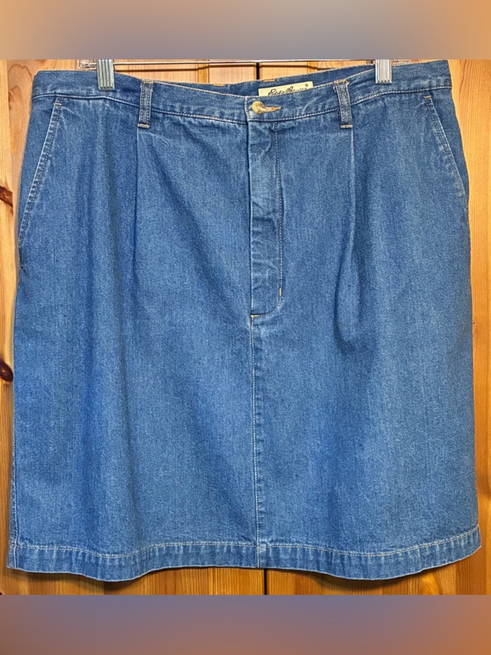 Eddie Bauer Denim Jean Skirt Vintage Y2K Preppy Midi Women’s 18